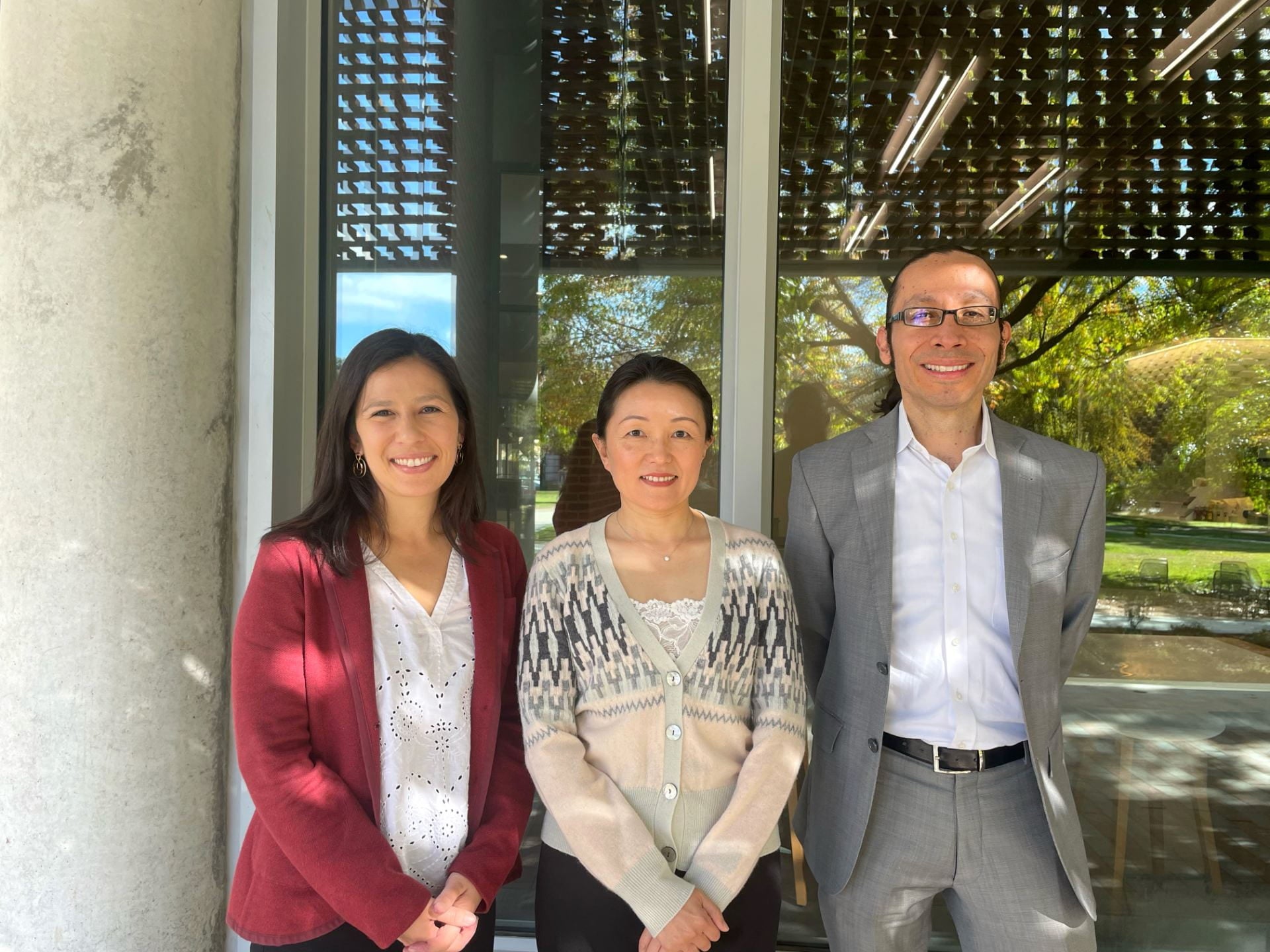 CAPTION: Lauren Stadler (from left), Qilin Li and Leonardo Dueñas-Osorio (Credit: Rice University)