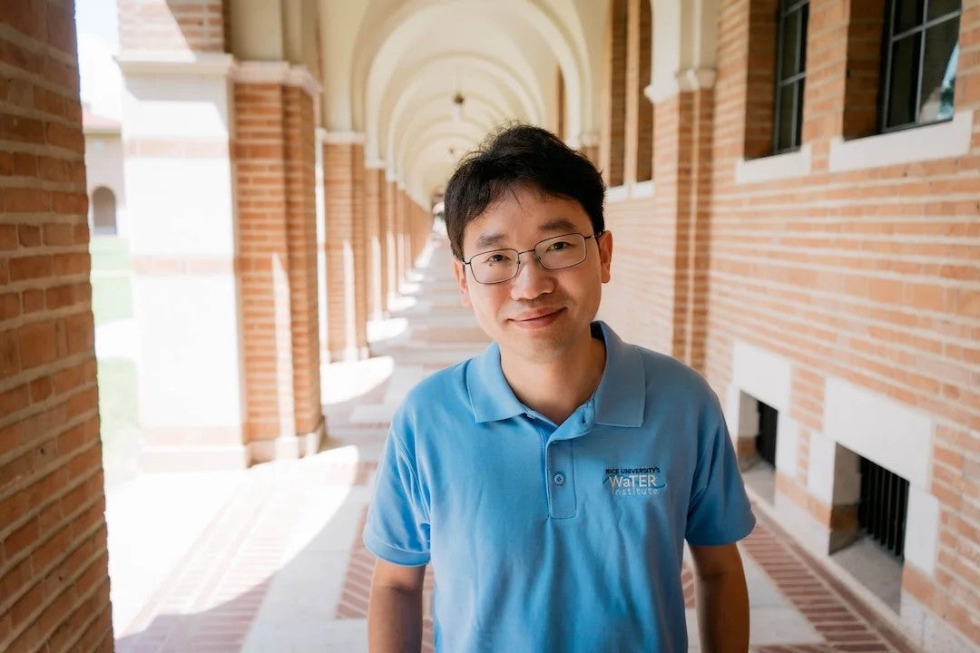 Shihong Lin, RiCeME Researcher develop technology to clean salty wastewater while recovering valuable metals